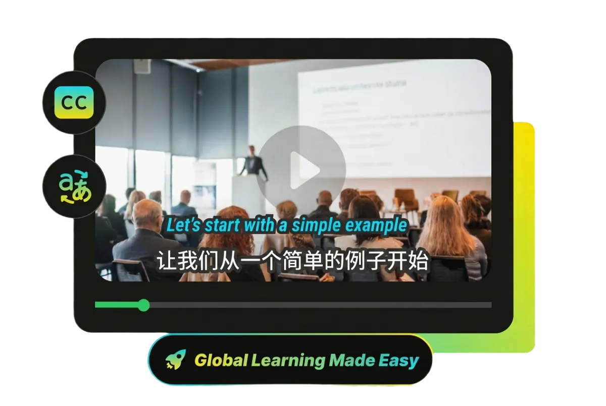Chinese subtitles for online courses, webinars, and training content